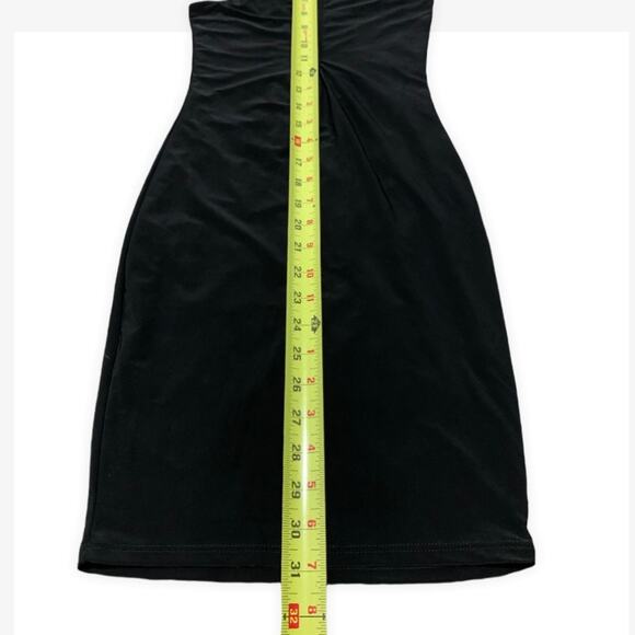 Uptown USA Black Bodycon Zipper Racerback Dress Size Small and Large - Picture 2 of 11